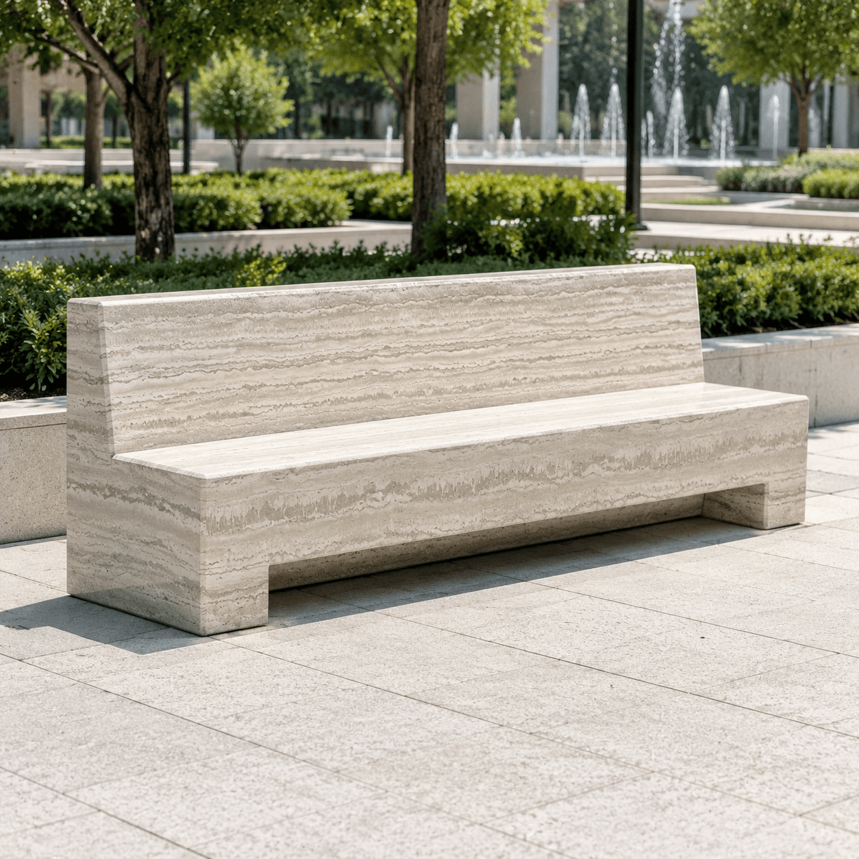 Zarrin Building Project — Vein-Cut Abbas Abad Travertine, photo 11